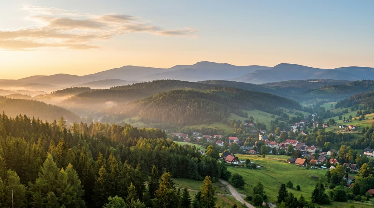 Panorama Karkonoszy — działka z widokiem na góry
